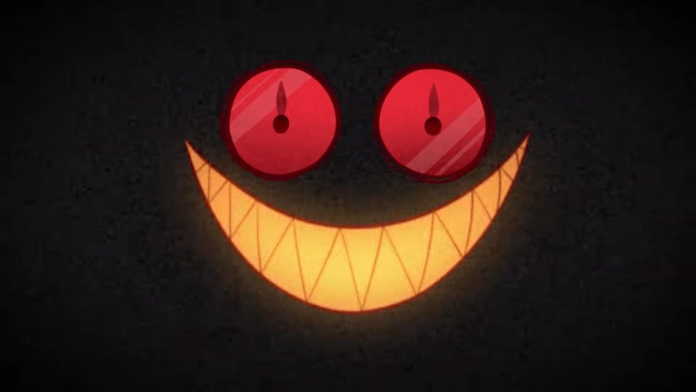 Улыбочка на черном фоне