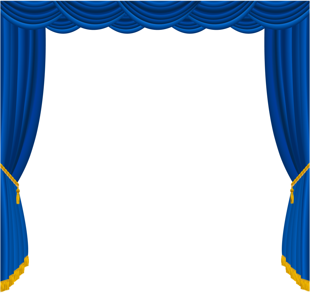 Синие шторы