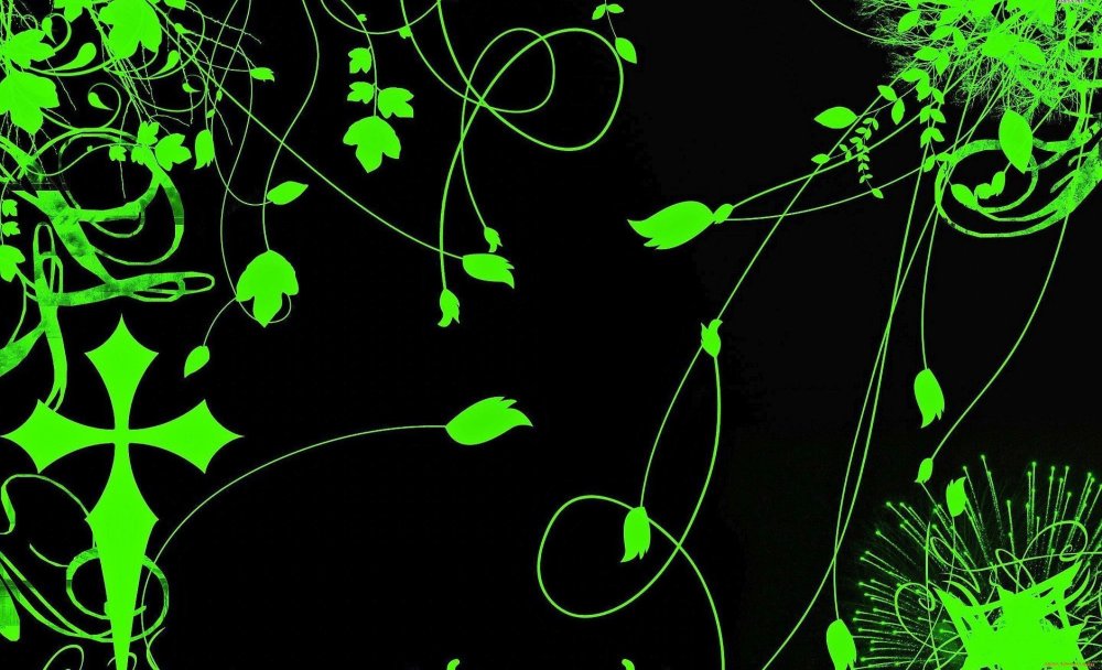 Черно зеленые обои