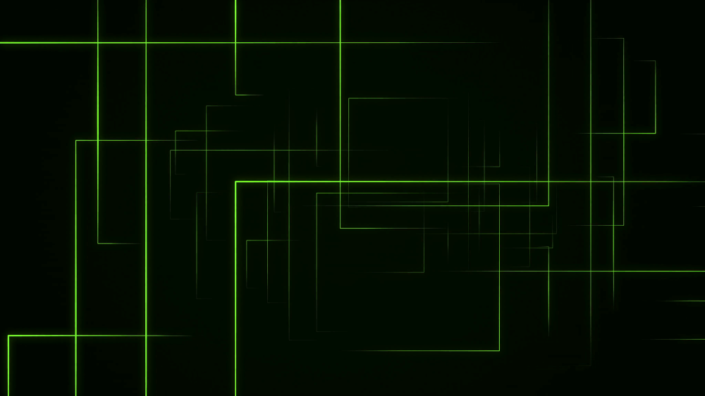 Зеленые линии на черном фоне