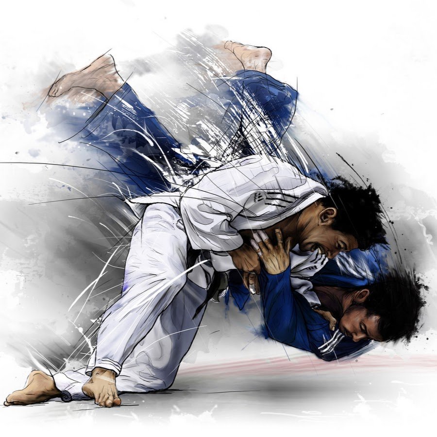 Борцы дзюдо вектор