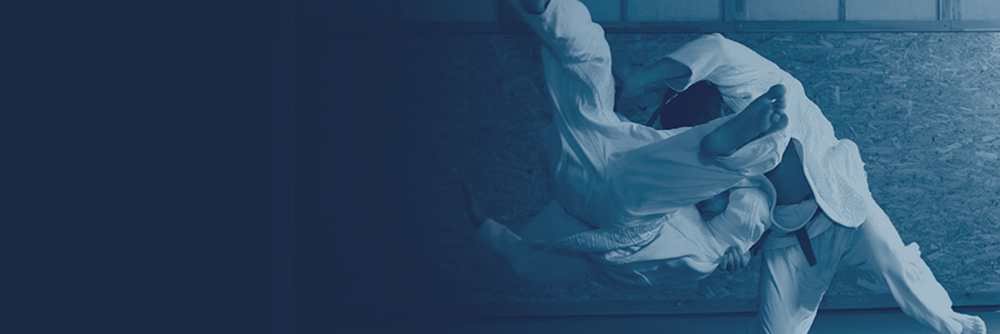 Дзюдо с серым фоном