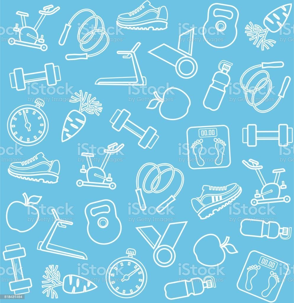 Спортивный инвентарь паттерн