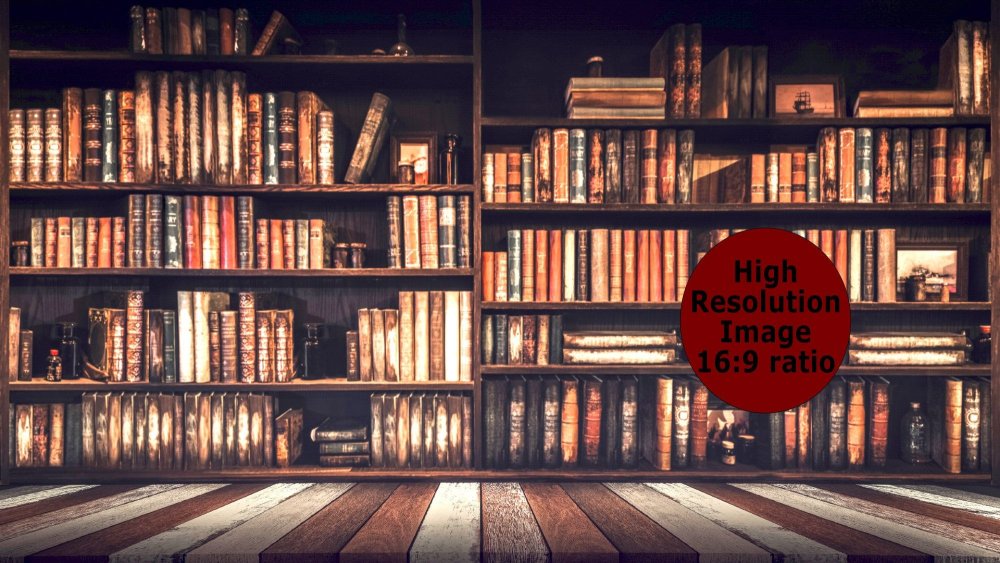 Фотофон книжные полки