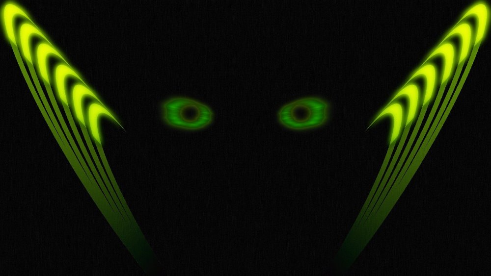 Черно зеленый неон