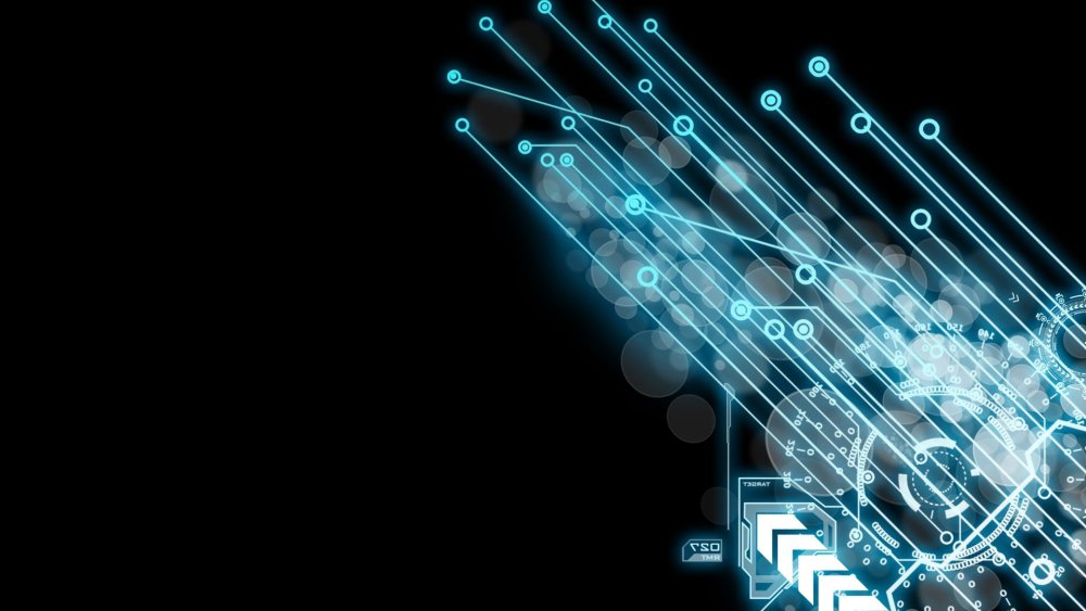 Черный фон технологии