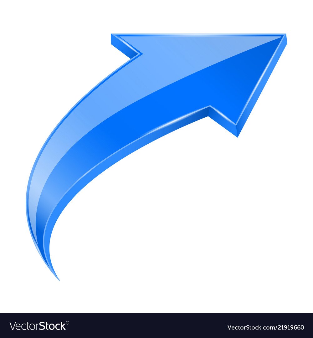 Синяя диагональная стрелка