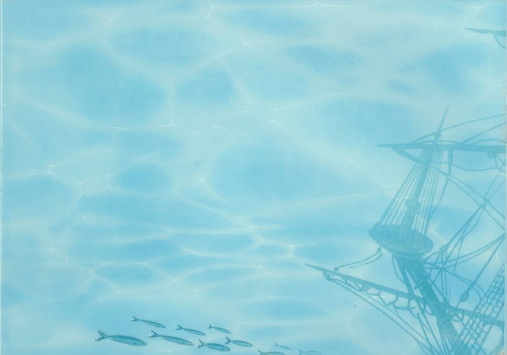 Березакерамика лазурь панно корабль