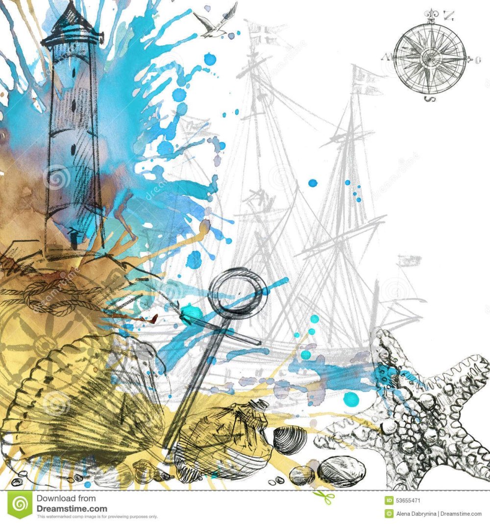 График в стиле моря