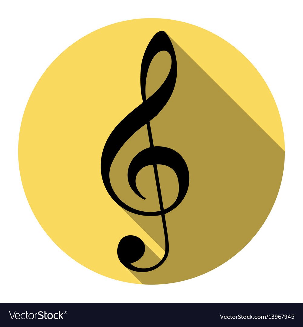 Скрипичный ключ в круге