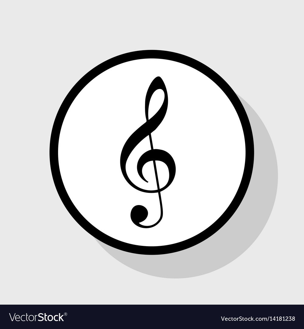 Скрипичный ключ в кружочке