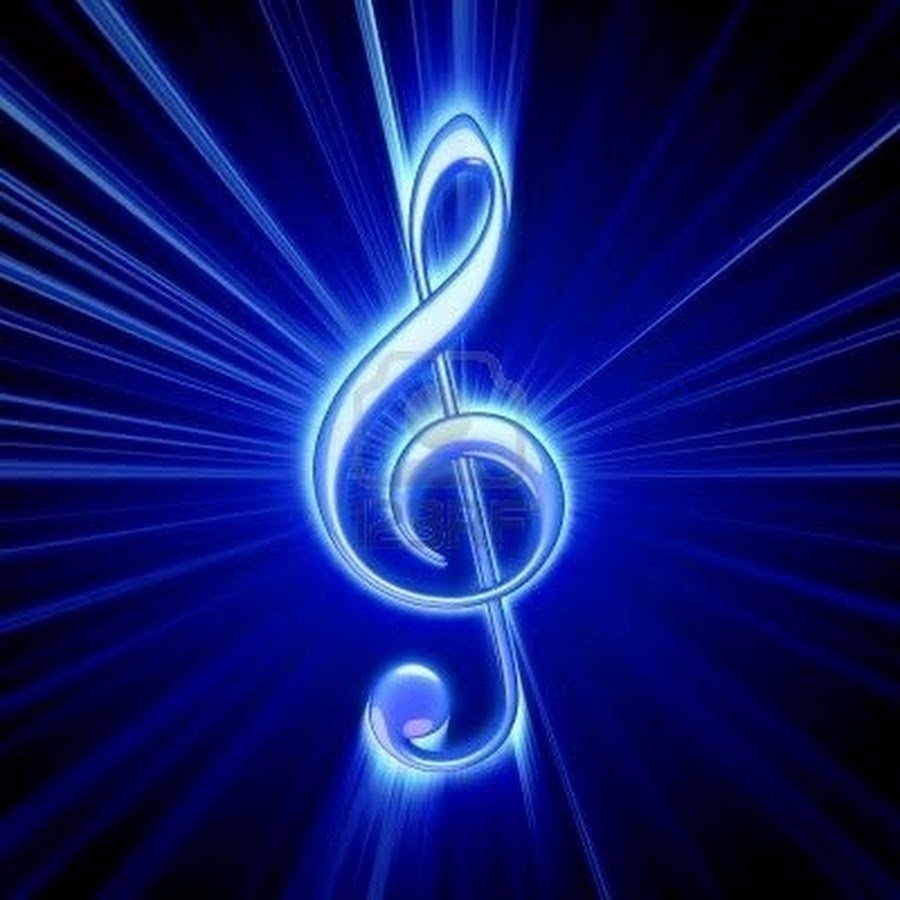 Скрипичный ключ синий