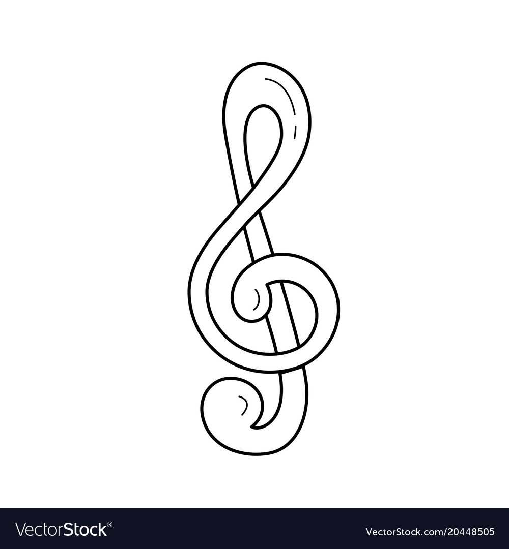 Скрипичный ключ раскраска для детей