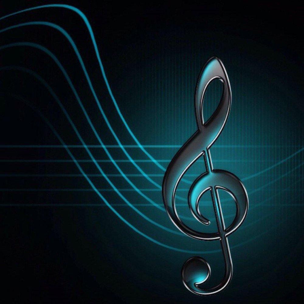 Чёрно-белые обои скрипичный ключ