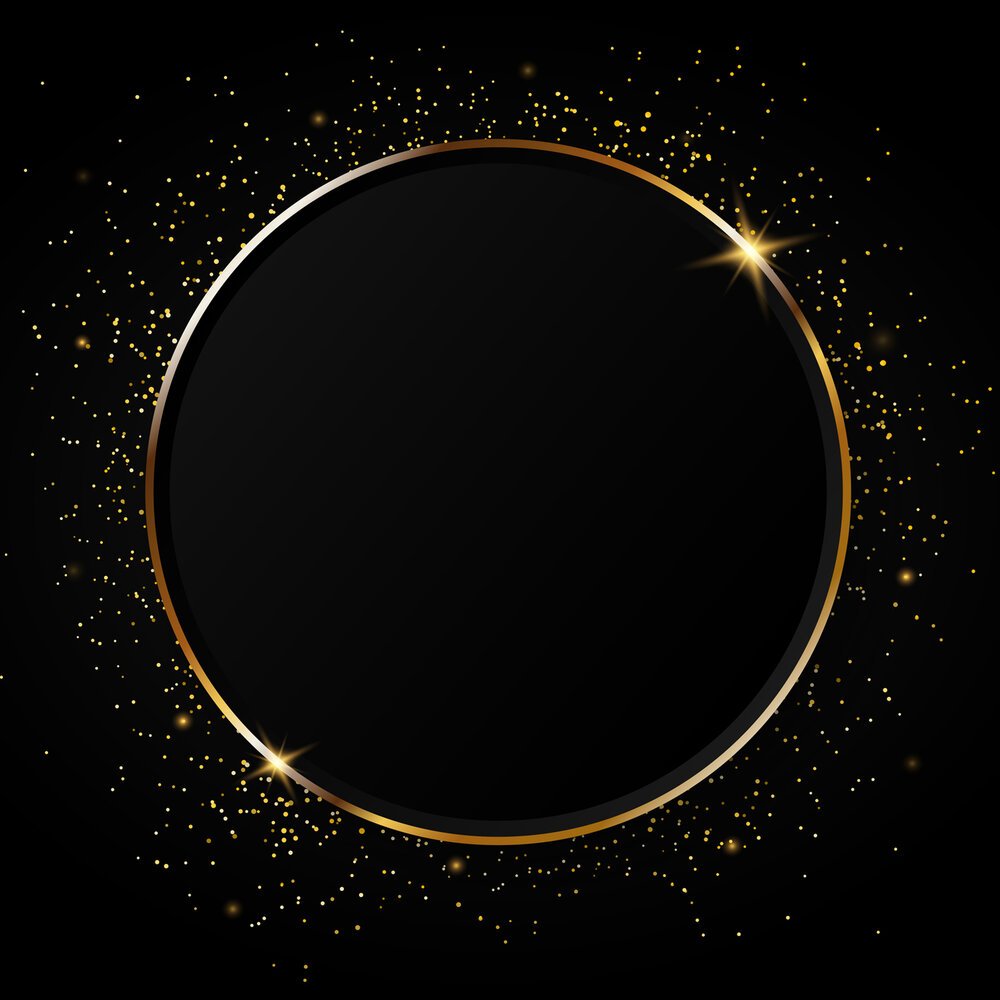 Черный круг с золотой каймой