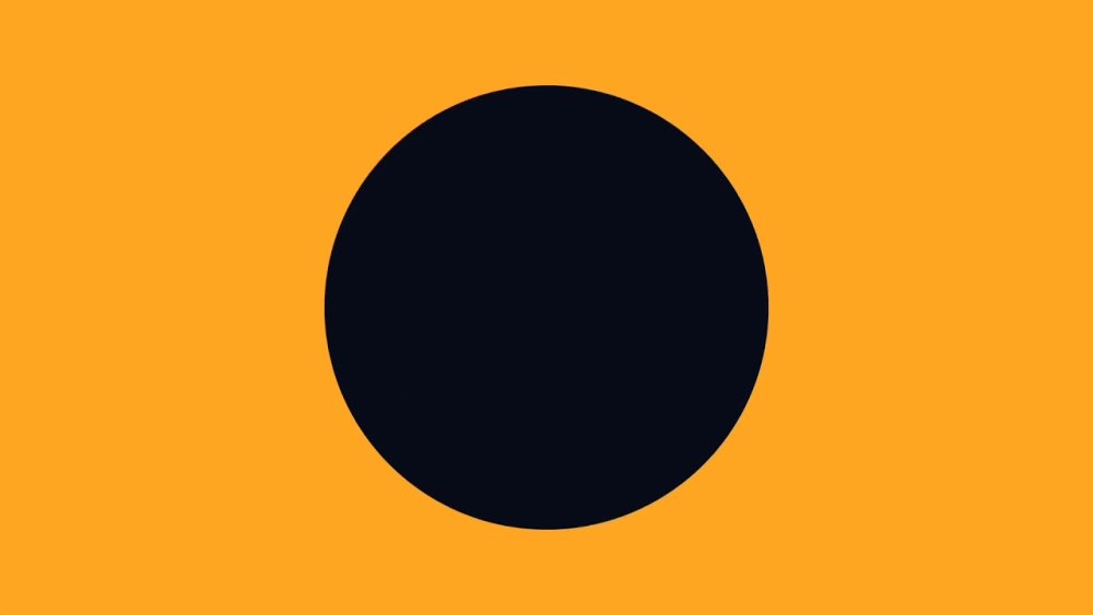 Черно желтый круг