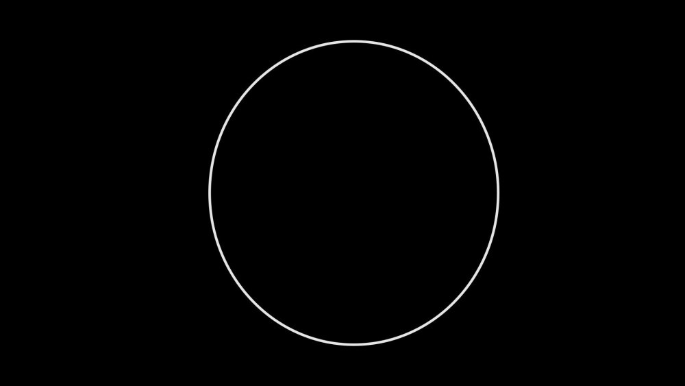 Круг на черном фоне