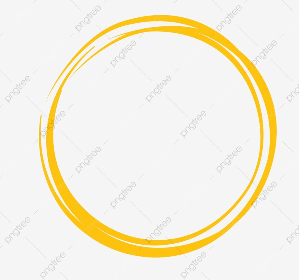 Желтый круг на прозрачном фоне для фотошопа