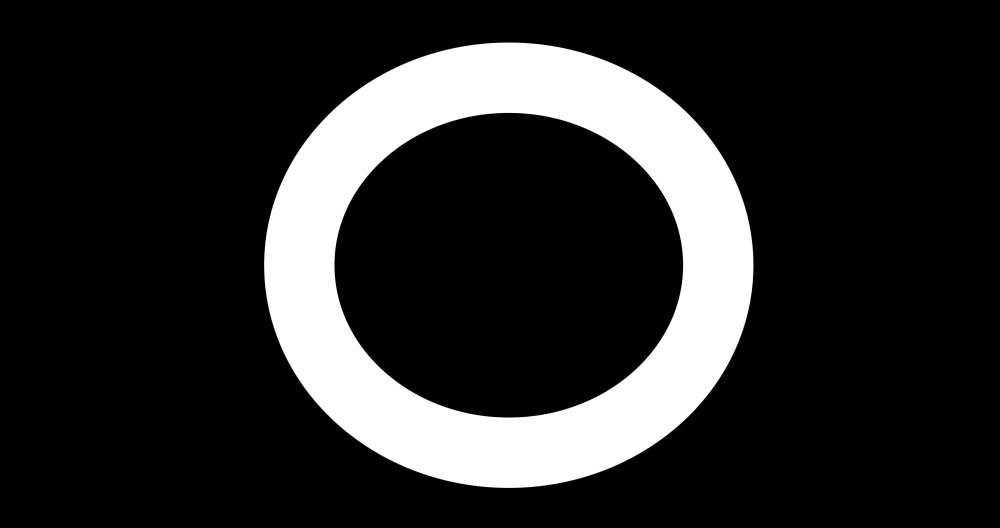 Белый круг на черном фоне