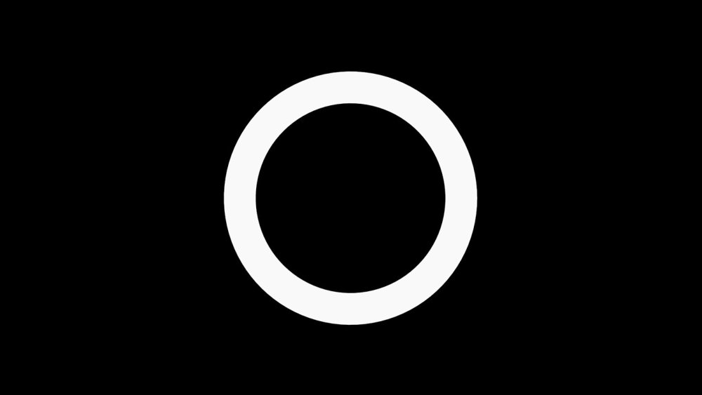 Круг на черном фоне