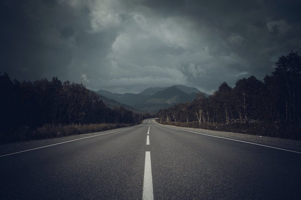 Дорога темно