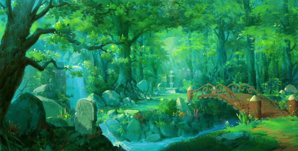 Заколдованный лес аниме