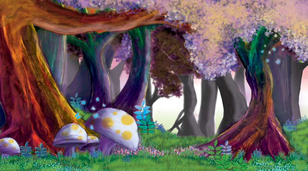 Сказочный фон Алиса в стране чудес