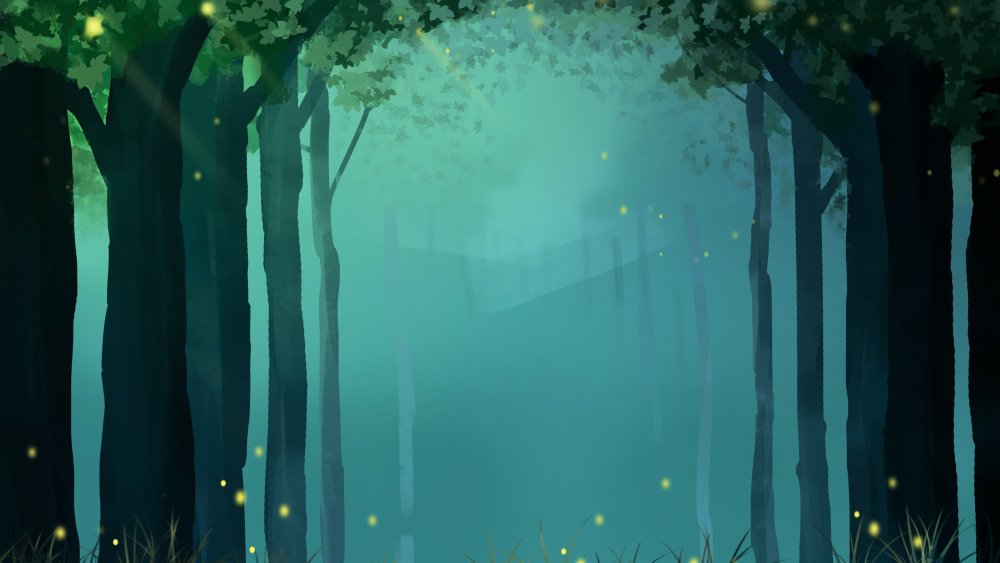 Лес мультяшный