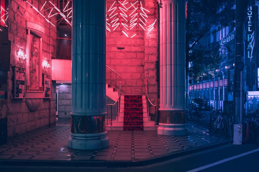 Неоновая улица Эстетика