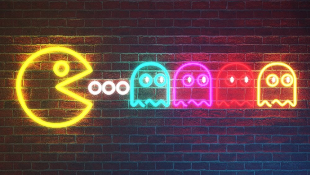 Пакман неоновая вывеска