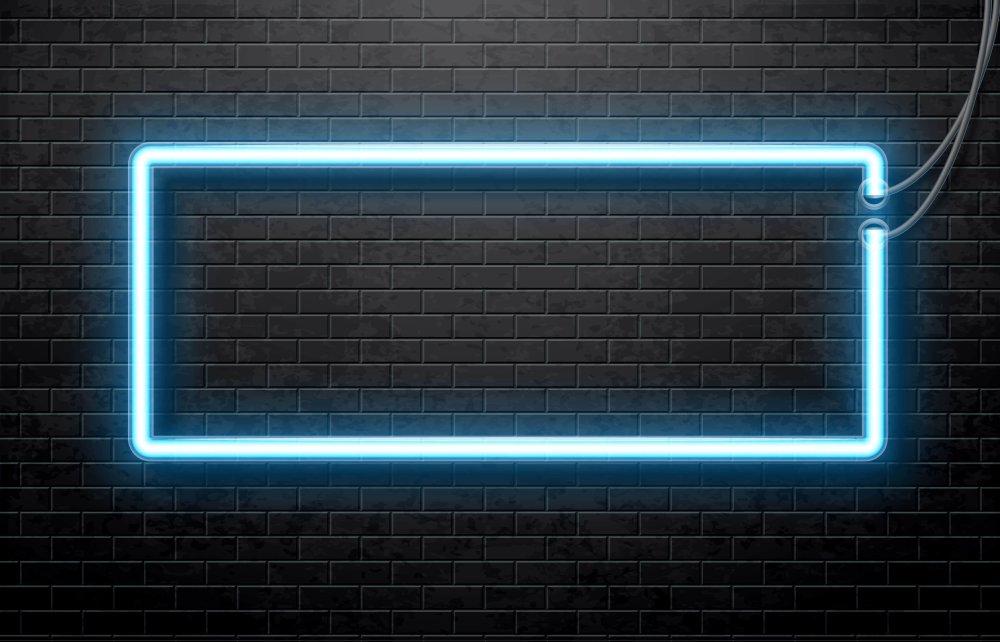 Кирпичная стена неон