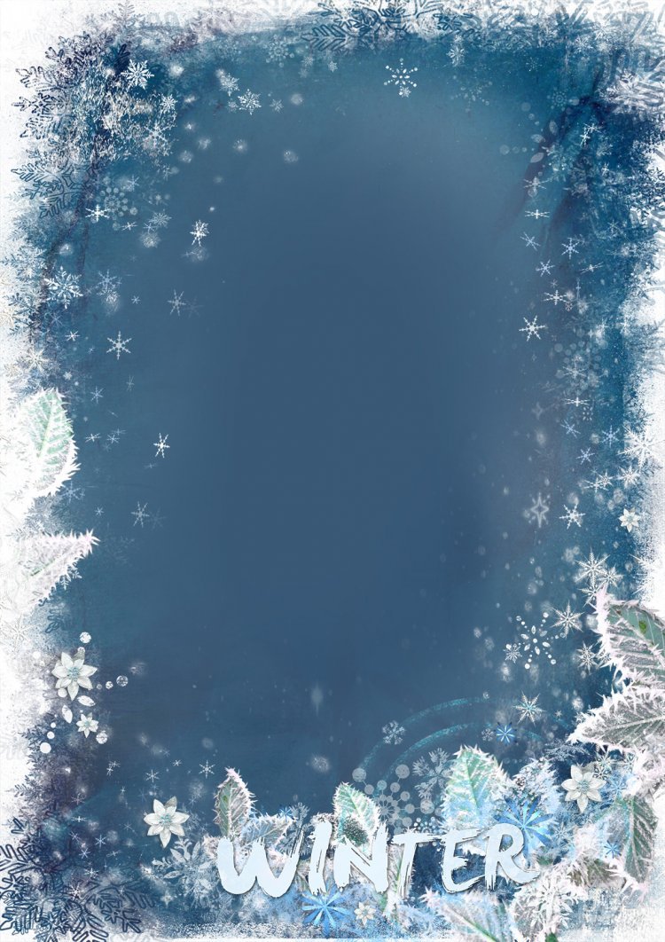 Зимняя рамка для текста