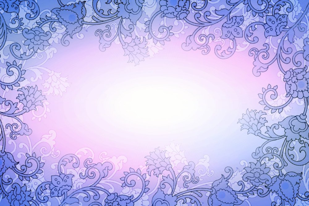 Голубая Узорная рамка