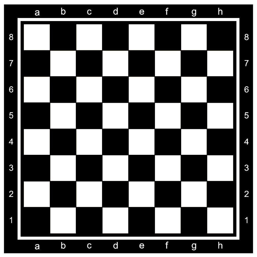 Шашечная доска для печати