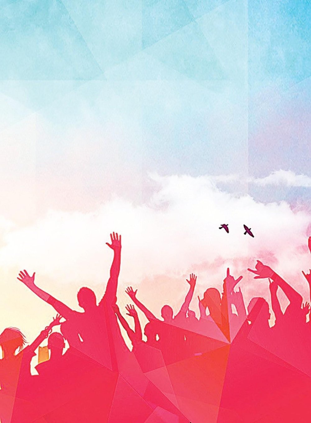 Цветные силуэты людей