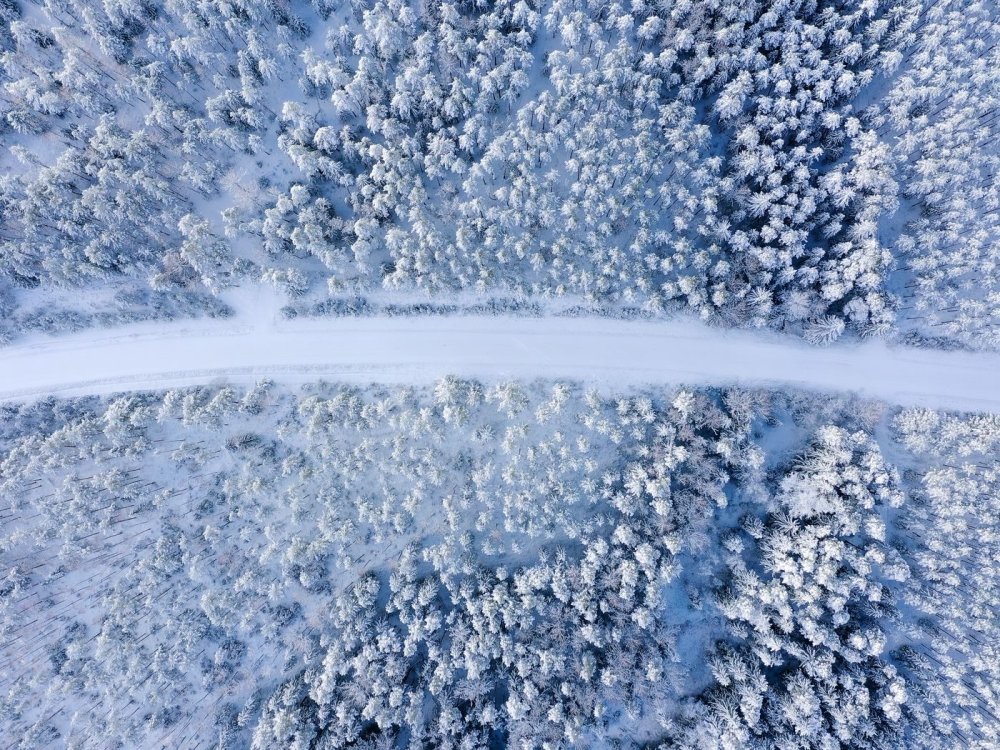 Снег вид сверху