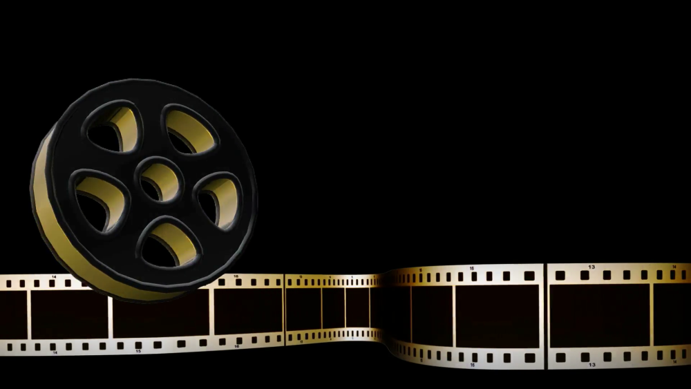 Кинолента на черном фоне