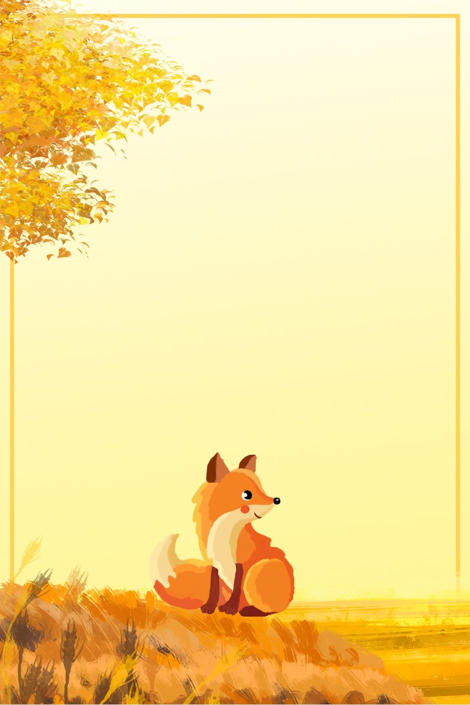 Фон с лисичками