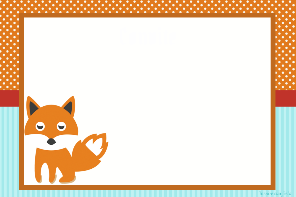 Приглашение на день рождения с лисой
