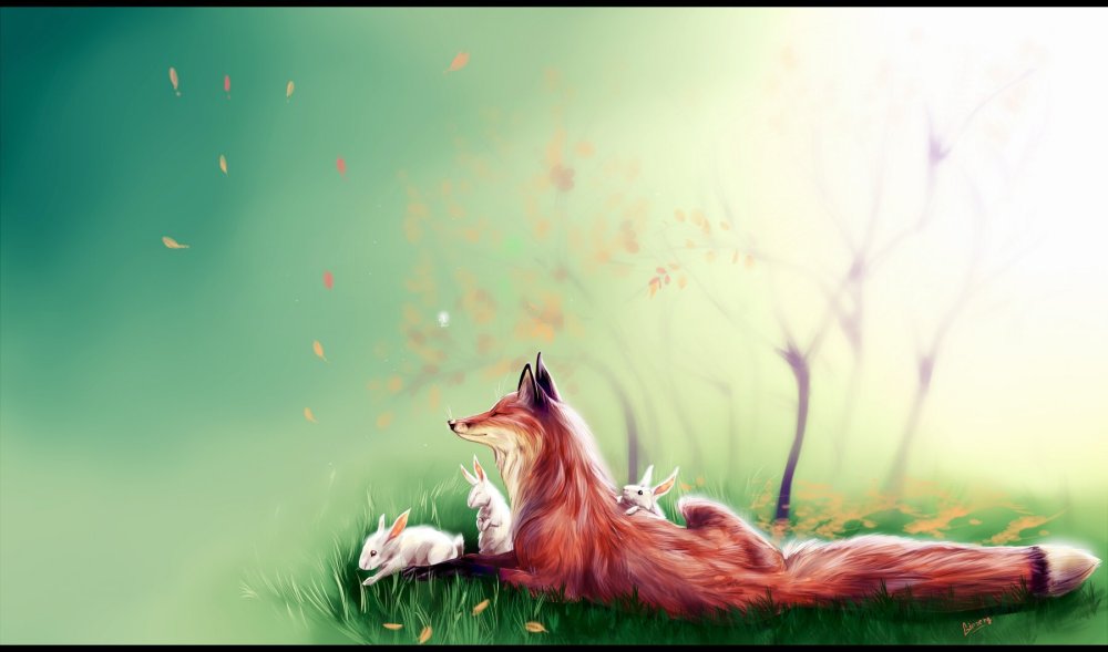 Обои с лисами