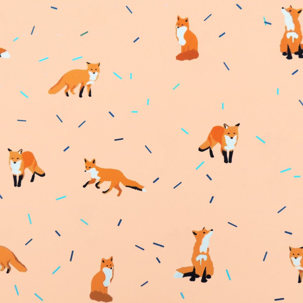 Ткань с лисичками