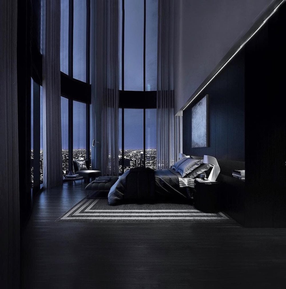 Комната в черном стиле