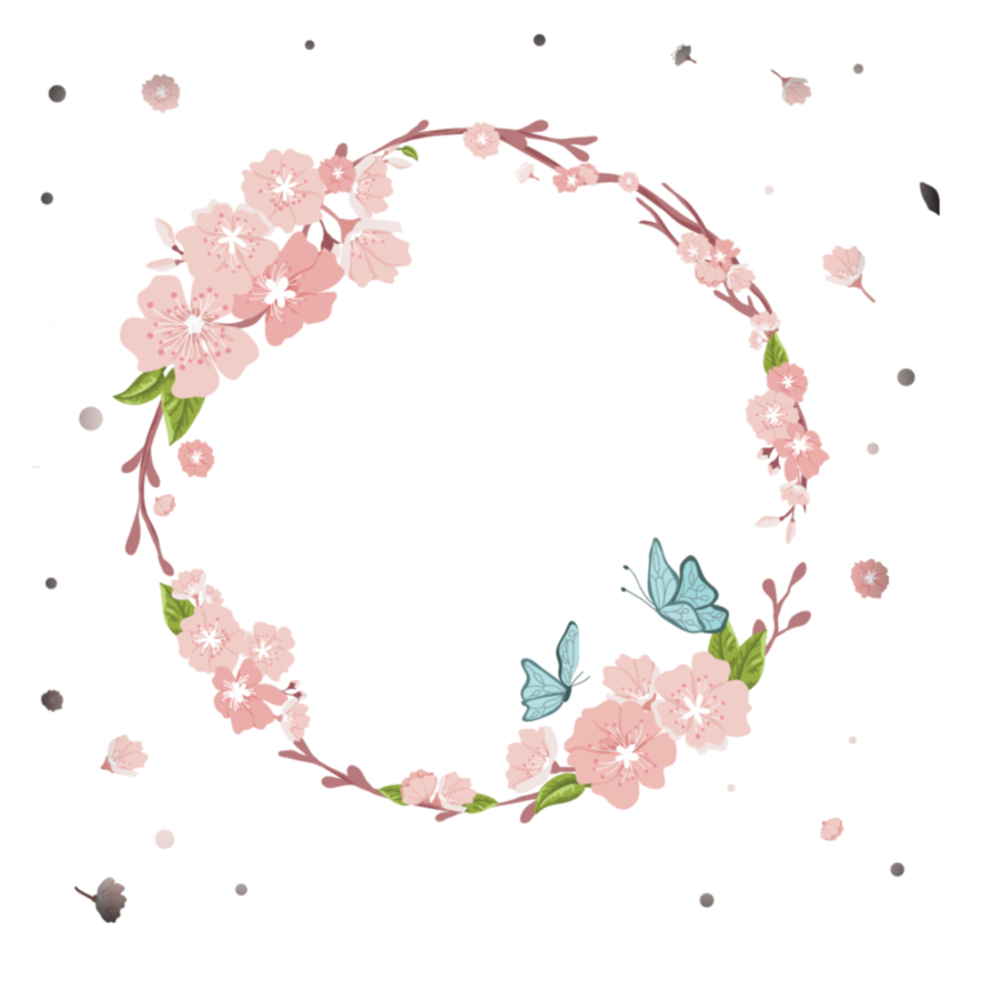 Круглая рамка из цветов