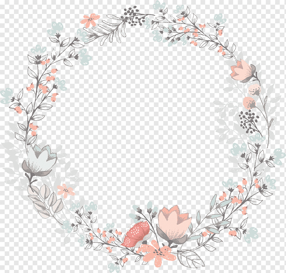 Венок акварельный нежный