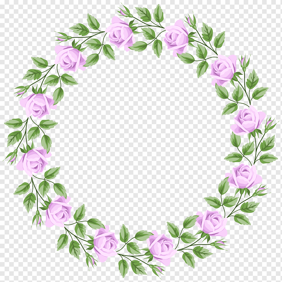 Цветочная рамочка круглая