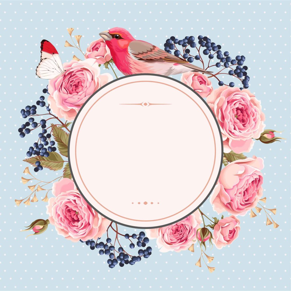 Акварельные цветочные рамки