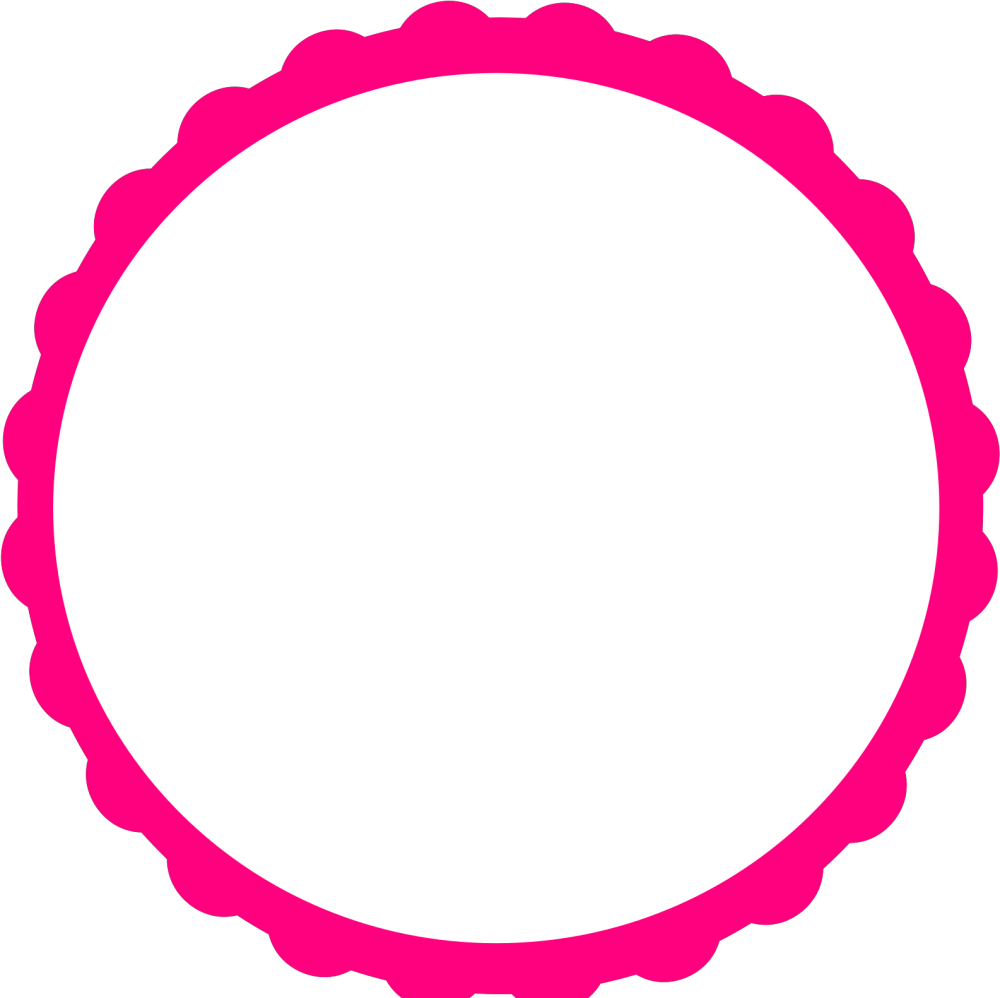 Рамка для надписи круглая розовая