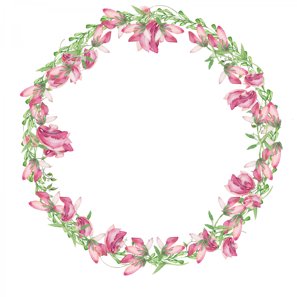 Цветочная рамка круглая
