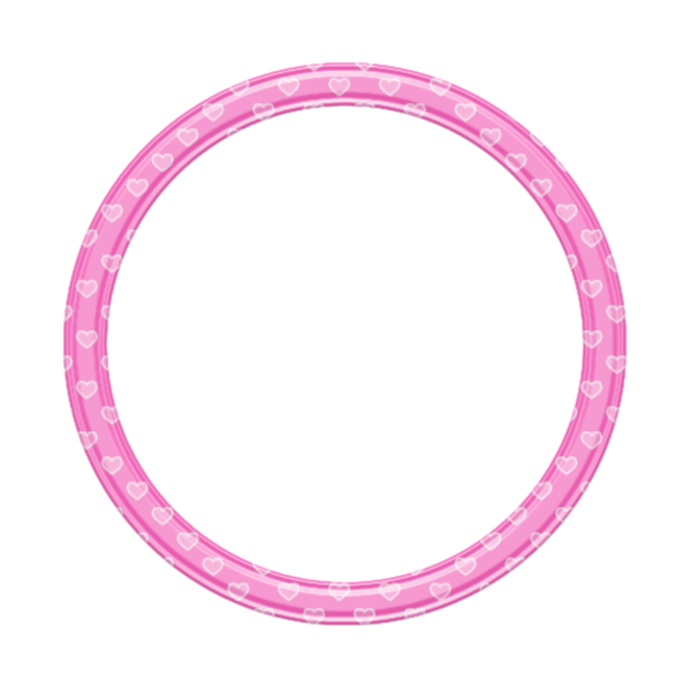 Рамка круглая розовая