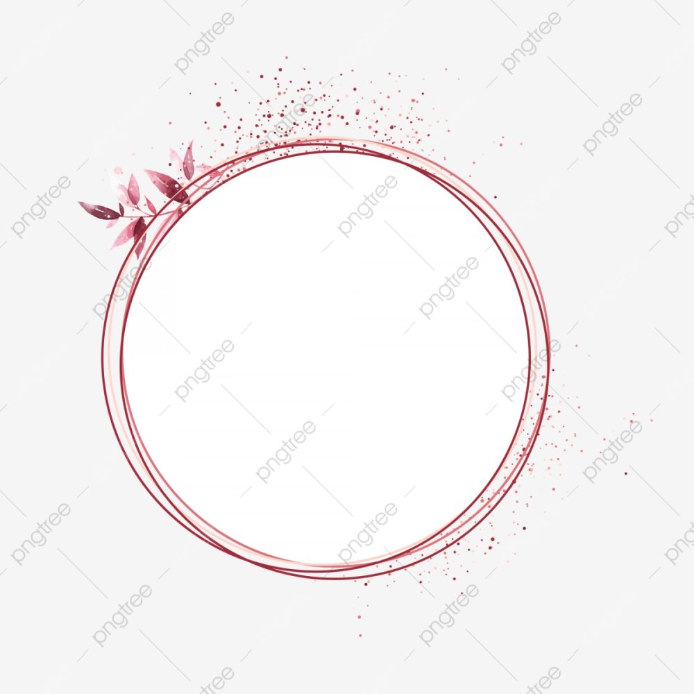 Рамка круглая розовая